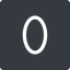 Thin, normal, solid, square, number, font, digit, zero, nul, zero-thin icon