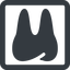 Line, down, wide, solid, square, horizontal, mirror, cog, medical, health, care, medic, clinical, tooth, molar, dental, dentist, stomatology, teeth, tooth-solid icon