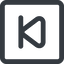 Line, down, wide, square, video, play, forward, backward, mp3, player, pause, step, forward-step-wide icon