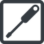 Line, down, wide, square, tool, mechanics, mechanical, repair, screwdriver, screw, screwdriver-solid icon