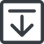 Line, down, wide, square, upload, uploaded, uploading, upload-wide icon