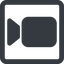 Line, down, wide, square, youtube, video, camera, film, movie, videocamera, videocamera-solid icon