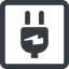 Line, left, wide, square, horizontal, mirror, electricity, plug, charge, charger, electric, electrics, electrical, plug-alt icon