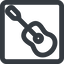 Line, left, wide, square, music, instrument, guitar, string, banjo, guitar-wide icon