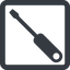 Line, left, wide, square, tool, mechanics, mechanical, repair, screwdriver, screw, screwdriver-solid icon