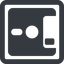 Line, right, wide, square, floppy, disk, backup icon