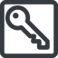 Line, right, wide, square, unlocked, unlock, locked, lock, key, access, security, key-alt-wide icon