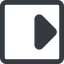Line, up, right, wide, solid, square, order, sort, sort-up-solid icon