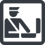 Line, wide, square, horizontal, mirror, dot, pictogram, dot-50, customs, officer, duties, dot-customs icon
