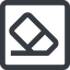 Line, wide, square, horizontal, mirror, remove, eraser, erase, rubber, eraser-alt, eraser-alt-wide icon