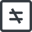 Line, wide, square, sign, not, horizontal, mirror, symbol, math, mathematics, inequality, mathematical, equal, not-equal, different, not-equal-wide, maths icon