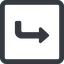 Line, up, wide, square, sign, confirm, horizontal, mirror, arrow, key, submit, send, return, enter, return-sign-solid, return-sign icon