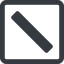 Line, wide, solid, square, horizontal, mirror, slash, division, slant, obelus, anti-slash, slash-solid icon