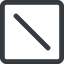 Line, up, wide, solid, square, horizontal, mirror, slash, division, slant, obelus, anti-slash, slash-wide icon