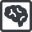 Line, wide, square, side, human, idea, brain, intelligence, brain-side, brain-side-alt-solid, synapse, neuron, memory icon