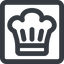 Line, wide, square, hat, restaurant, chef, cooking, kitchen, cook, chef-hat, chef-hat-wide icon