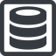 Line, wide, square, mysql, sql, disk, database, db, storage, barrel, database-solid, alt, HDD, disks, database-alt-solid icon