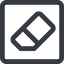 Line, wide, square, remove, eraser, erase, rubber, eraser-wide icon