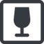 Line, wide, square, glass, party, wine, empty, champagne, glass-wine, drink, water, glass-wine-empty-solid icon