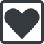 Line, wide, square, heart, valentine, healthcare, health, heart-solid, <3 icon