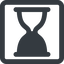 Line, up, wide, solid, square, glass, wait, load, loading, waiting, clock, hour, hourglass, sandglass, sand, timer, hourglass-solid icon