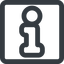 Line, wide, square, info, tag, information, faq, info-wide icon