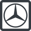 Line, wide, square, logo, brand, car, vehicle, cars, dutchland, benz, mercedes-benz, mercedes icon