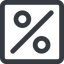 Line, wide, square, percent, pct, percentage, ratio, discount, percent-wide icon