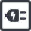 Line, up, wide, square, electricity, plug, charge, charger, electric, electrics, electrical, plug-alt icon