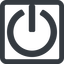 Line, wide, square, power, on, off, turn-on, turn-off, power-solid icon