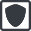 Line, wide, square, safe, shield, protection, royalty, blazon, shield-solid icon