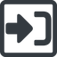 Line, up, wide, solid, square, sign, in, signin, login, log, log-in, download, upload, connection, sign-in-solid icon
