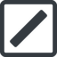 Line, wide, solid, square, slash, division, slant, obelus, anti-slash, slash-solid icon