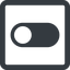 Line, up, wide, solid, square, setting, apple, on, off, ios, switch, button, radio, switch-solid icon