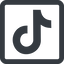 Line, wide, square, brand, social, network, tiktok, tik, tok, tik-tok, tiktok-solid icon
