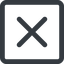 Line, wide, square, times, cross, error, not, remove, no, delete, times-wide, close, cancel, x, math, mathematics, mathematical, maths icon