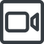 Line, up, wide, square, youtube, video, camera, film, movie, videocamera, videocamera-wide icon