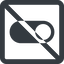 Line, down, wide, solid, square, setting, prohibited, apple, on, off, ios, switch, button, radio, switch-solid icon