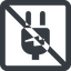 Line, left, wide, square, horizontal, mirror, prohibited, electricity, plug, charge, charger, electric, electrics, electrical, plug-alt icon
