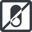 Line, left, wide, solid, square, setting, prohibited, apple, on, off, ios, switch, button, radio, switch-solid icon