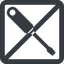 Line, right, wide, square, prohibited, tool, mechanics, mechanical, repair, screwdriver, screw, screwdriver-alt-solid icon