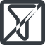 Line, wide, square, horizontal, mirror, prohibited, order, sort, list, funnel, filter, sorting, funnel-wide icon