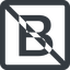 Line, square, logo, brand, bootstrap, b, letter, prohibited, bootstrap-b icon