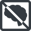 Line, wide, square, prohibited, side, human, idea, brain, intelligence, brain-side-solid, brain-side, synapse, neuron, memory icon