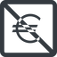 Line, wide, square, euro, symbol, money, donate, donation, prohibited, euro-symbol, europe, coin icon