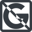 Line, up, wide, square, logo, prohibited, google, g, google-logo icon