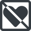 Line, wide, square, prohibited, heart, valentine, healthcare, health, heart-solid, <3 icon