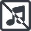 Line, wide, square, prohibited, mute, unmute, music, note, musical, notes, music-solid icon