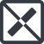 Line, wide, solid, square, prohibited, slash, division, slant, obelus, anti-slash, slash-solid icon
