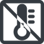Line, wide, square, prohibited, temperature, low, thermometer, cold, thermometer-low, thermometer-low-solid icon